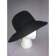 August Hat Co. Mujer&apos;s Packable Summer Fedora Hat Black Adjustable New 766288007284 eb-04645886